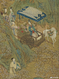 明张翀画蓬山遇辇图轴，167.4x51.1cm，台北故宫博物院藏。#约会博物馆##书画# ​​​​