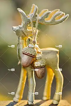 驼鹿 金的 巫妖王 圣诞节 圣诞装饰 圣诞节装饰 圣诞节的时候