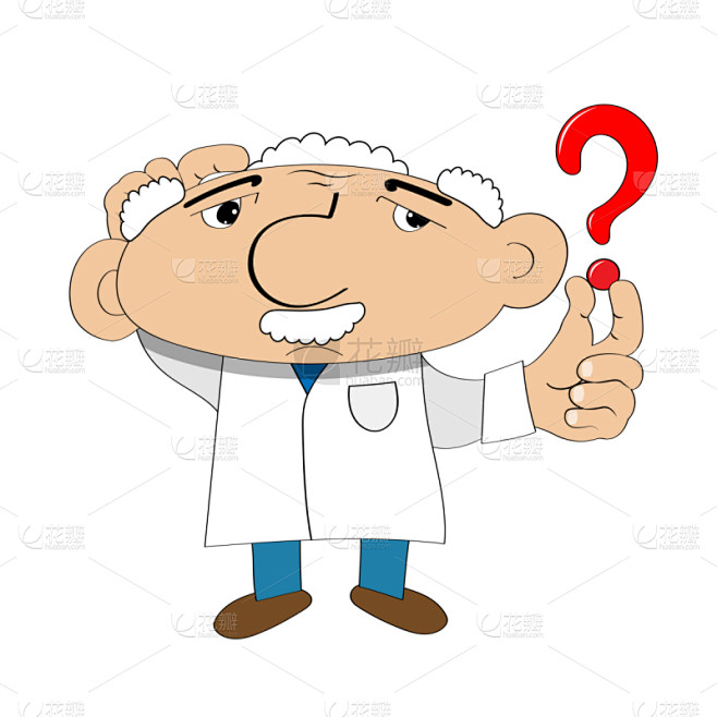 科学家,问号,卡通,医生,红色,男人,技能,灰色,技术,面部表情