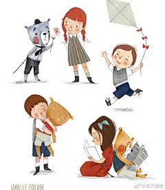 儿童插画
分享 童真造型插画及场景
插画师：Isabelle Follath
#插画分享##插画##儿童插画##绘本#果子插画课堂#果子插画课堂##MOMO儿童插画# ​​​​