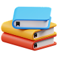 Books Pile 3D Icon