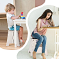 Amazon.com: ACKO 儿童2步凳 – 儿童，幼儿凳带防滑软手柄，安全如厕训练凳和厨房步凳 | 双高宽两步-不含双酚 A : 婴儿用品