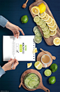 中式五谷健康绿色美食套餐健康搭配食品海报PSD分层设计素材