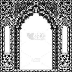 建筑,中东人,拱门,东,华丽的,传统,对称,几何形状,复古