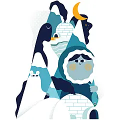 #插了个画#  Fonzy Nils，现居伦敦的插画师，夸张的人物造型很吸引人~