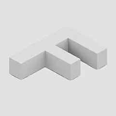 f字母三维立体设计