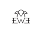 EWE针织品 针织 羊 动物 抽象 黑白色 线条 简约 毛衣 商标设计  图标 图形 标志 logo 国外 外国 国内 品牌 设计 创意 欣赏
