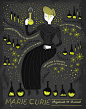 sciencefriday:insomnolent:I think that everyone should take a look at these gorgeous drawings representing Women and their accomplishements in Science, by Rachel Ignotofksy - a fantastic illustrator and graphic designer. She also has a lil Etsy shop where