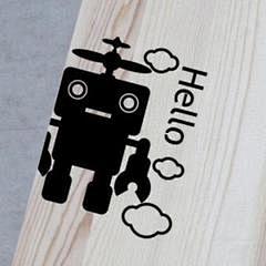 雅风墙贴 hello skybot 卡通...
