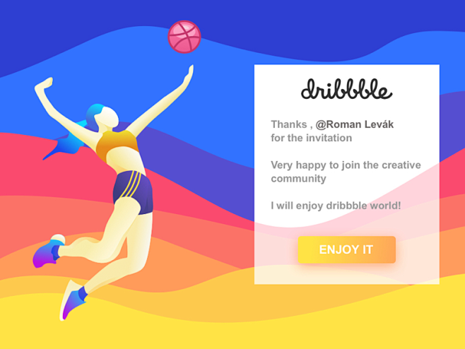 Hello dribbble，my fi...