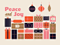 Illustration | Holiday Card No.1 gifts tutorial holiday christmas holiday card typography vector freelance color illustrator fun illustration design