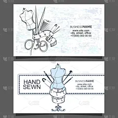 名片,商务,设备用品,品牌名称,业余爱好,缝纫,切断,复古,做,服务