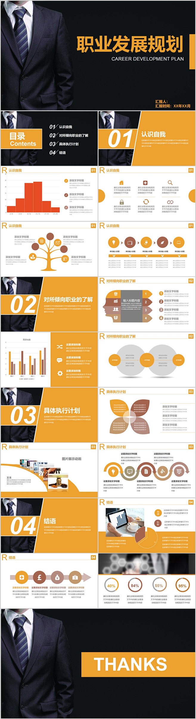 简约职业发展规划PPT