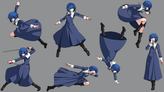 【新提醒】《月姬格斗MBTL》角色POSE参考 - 动画技术交流 - CGJOY-花瓣网