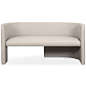 Martinique Loveseat in Faux Leather : Like its namesake island in the Caribbean, the Martinique Loveseat in Faux Leather is beautiful, refreshing, and unforgettable. Smooth curves are punctuated by a striking section of negative space making the Martiniqu
