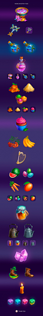 2D art atlantis CG game icon design  icons mobile Render vizor games