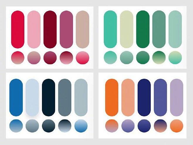 单色与渐变色配色方案