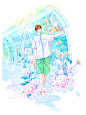 青春・花火｜一组校园杂志封面_杨小洋__插画师作品_涂鸦王国gracg.com
