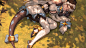 Download wallpaper Girl, Chest, The game, Sleeping, Girl, Feet, Lies, Horns, Legs, Art, Art, Breast, The sun's rays, Game, Ears, Long hair, section art in resolution 1920x1080