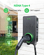 Amazon.com: Autel Home 智能电动汽车 (EV) 充电器高达 50 安培,240 伏,室内/室外汽车充电站,2 级,Wi-Fi 和蓝牙启用 EVSE,25 英尺电缆 : 汽车用品