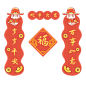 大气2025年蛇年新年春节福字对联物料