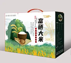 田园风大米礼盒包装