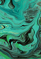 自然机理材质纹理岩石色彩流动炫彩绿色大理石背景01