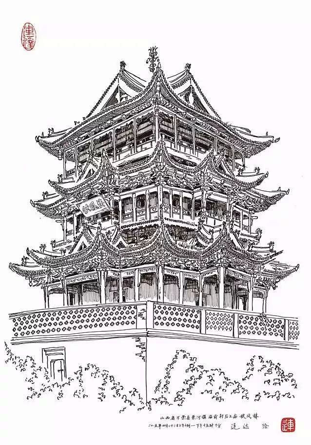 他花20年时间画了近1000座古建，这种建筑速写，张张抓人眼球_网易订阅