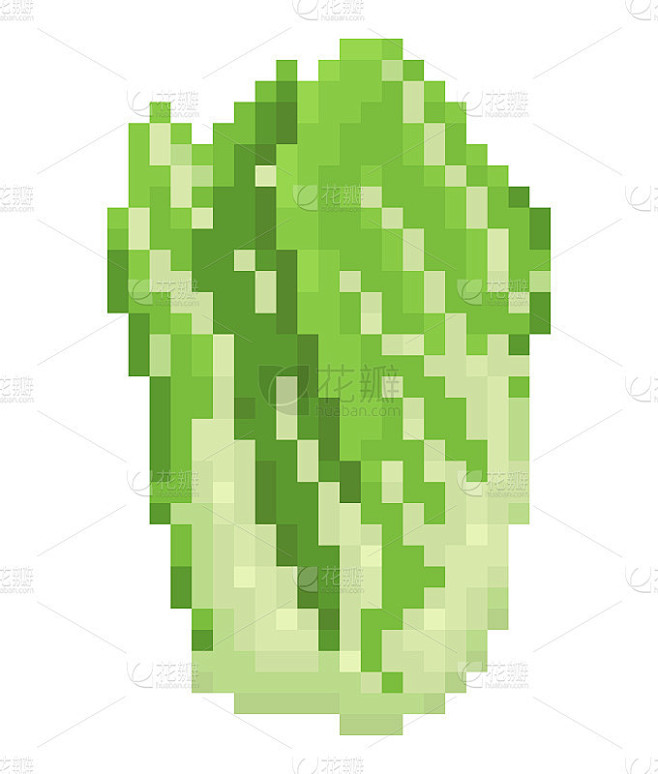 像素艺术白菜图标。