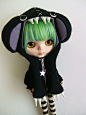 Custom Blythe Doll by Hiroyuki Sano - Doll in Monster Costume