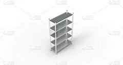 金属架子上的白色3D渲染