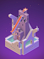 【纪念碑谷设计手稿】《Monument Valley》（纪念碑谷）是一款创意解谜游戏，唯美精心的关卡设计，不仅仅是一款游戏，更是一场艺术之旅。下面奉上游戏设计手稿，感受一下幕后的精彩。