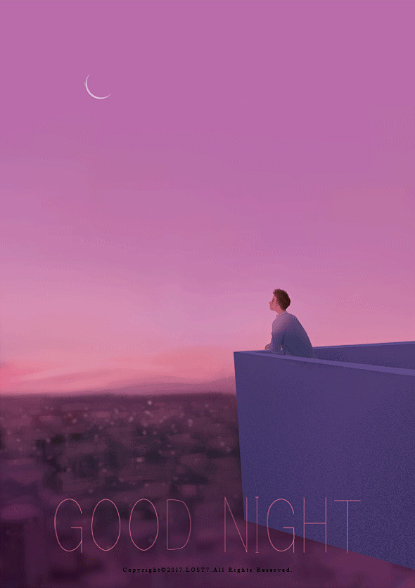 孤单星球lost7背景图治愈系壁纸晚安温馨插画绘本有爱月亮壁纸守梦人