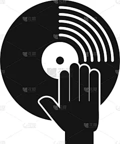 Disk,聚会的音乐主持人,举起手,时尚,唱片,计算机图标,简单,分离着色,传媒,音乐