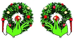 圣诞胸部花环  - 源文件下载【酷图网】T恤印花,直喷,烫画,潮牌,服装图案,