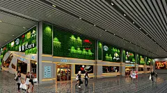 商场小吃店面装修效果图大全图片