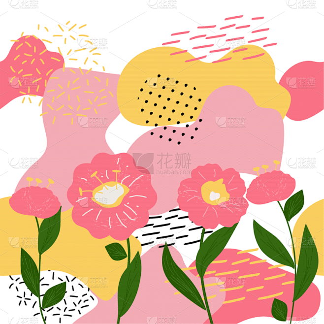 pink floral pattern ...