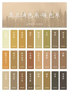 配色分享｜莫兰迪暖色系来袭！ - 小红书