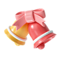 Christmas bells 3D Illustration