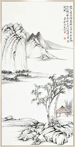 新中式装饰画(高清喷绘，晶瓷画)