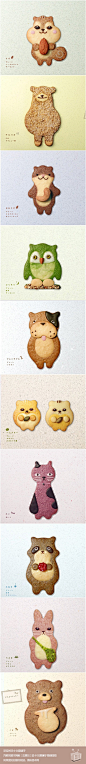 一家名为Henteco的日本面包店制作的动物饼干，如此萌的可爱小家伙们你舍得下嘴吗？
