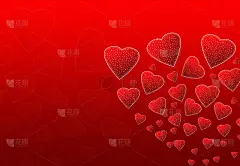 红心抽象背景