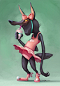 Wolf Ballerina, Iva Trstenjak : Another member of my wolf character design collection. A graceful ballerina dancer.