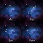 唯美星座星空照片12星座海报卡片背景AI矢量设计素材AI216-淘宝网