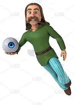 有趣的高卢- 3D插图