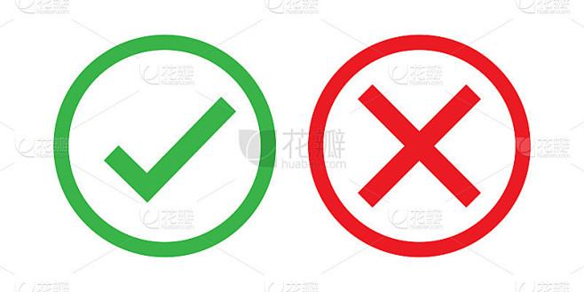 勾十字标记，设计用途不限。Ok按钮圆形图标。