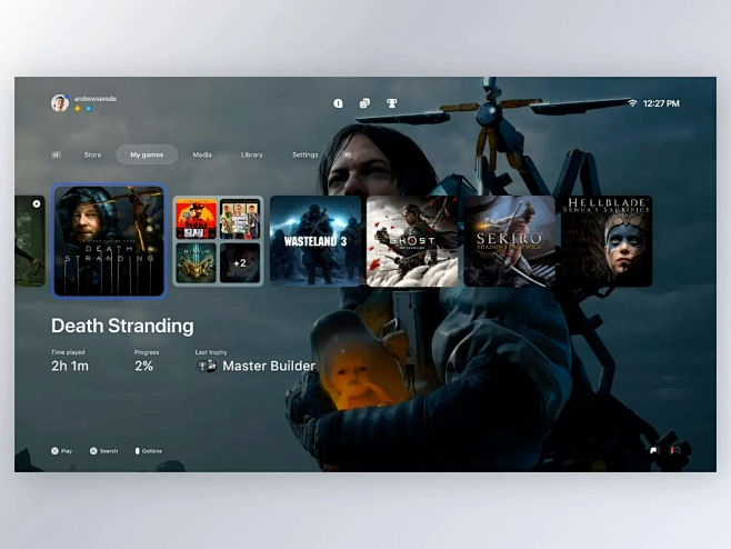 其中包括图片：PlayStation 5 Dashboard Concept