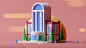 City Buildings : City Buildings is a study project where I focused on building some buildings that we could find in city building games. The biggest challenge was to work on the stylization and diversification of buildings. I still intend to continue this
