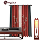 Mingtex客厅书房窗帘现代中式时尚个性窗帘成品定制简约卧室YC012
