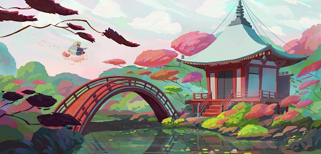 欧美q版室外场景原画来自cgbook.cn (1500)-花瓣网
